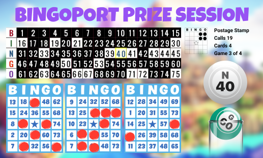 Bingoport Prize Session grid