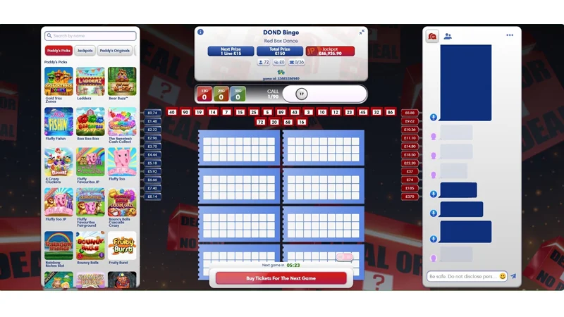 Deal or No Deal Bingo