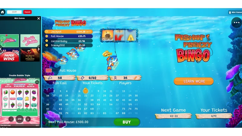Fishin Frenzy Bingo